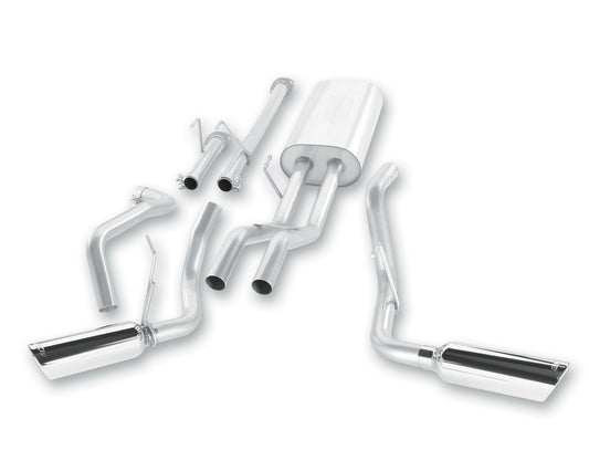 BORLA 140332 BORLA 140332 Cat-Back System for '09-'13 Toyota Tundra 4.6L/ 5.7L V8 AT 2&4WD Reg. Cab (8' 2") Bed 145.7" WB/Double Cab (6' 7") Bed 145.7" WB/CrewMax (5' 7") Bed 145.7" WB. BORLA System Is True Dual