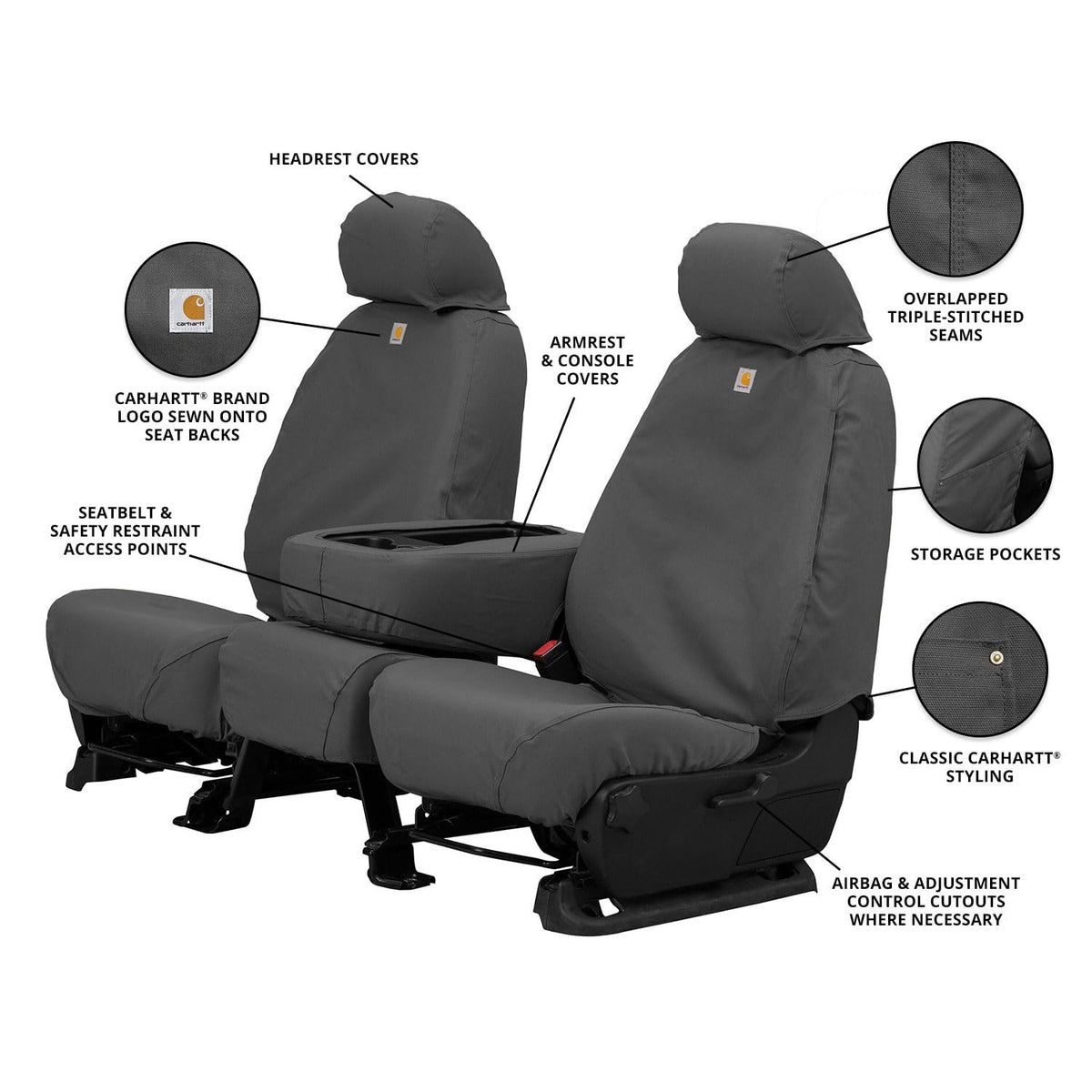 COVERCRAFT SSC3458CAGY Covercraft SSC3458CAGY CHEV SILV 1500 CARHARTT GRAY