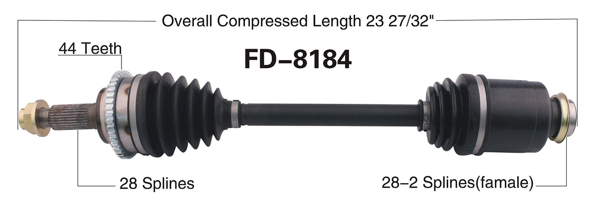 Trakmotive FD-8184 CV AXLE SHAFT