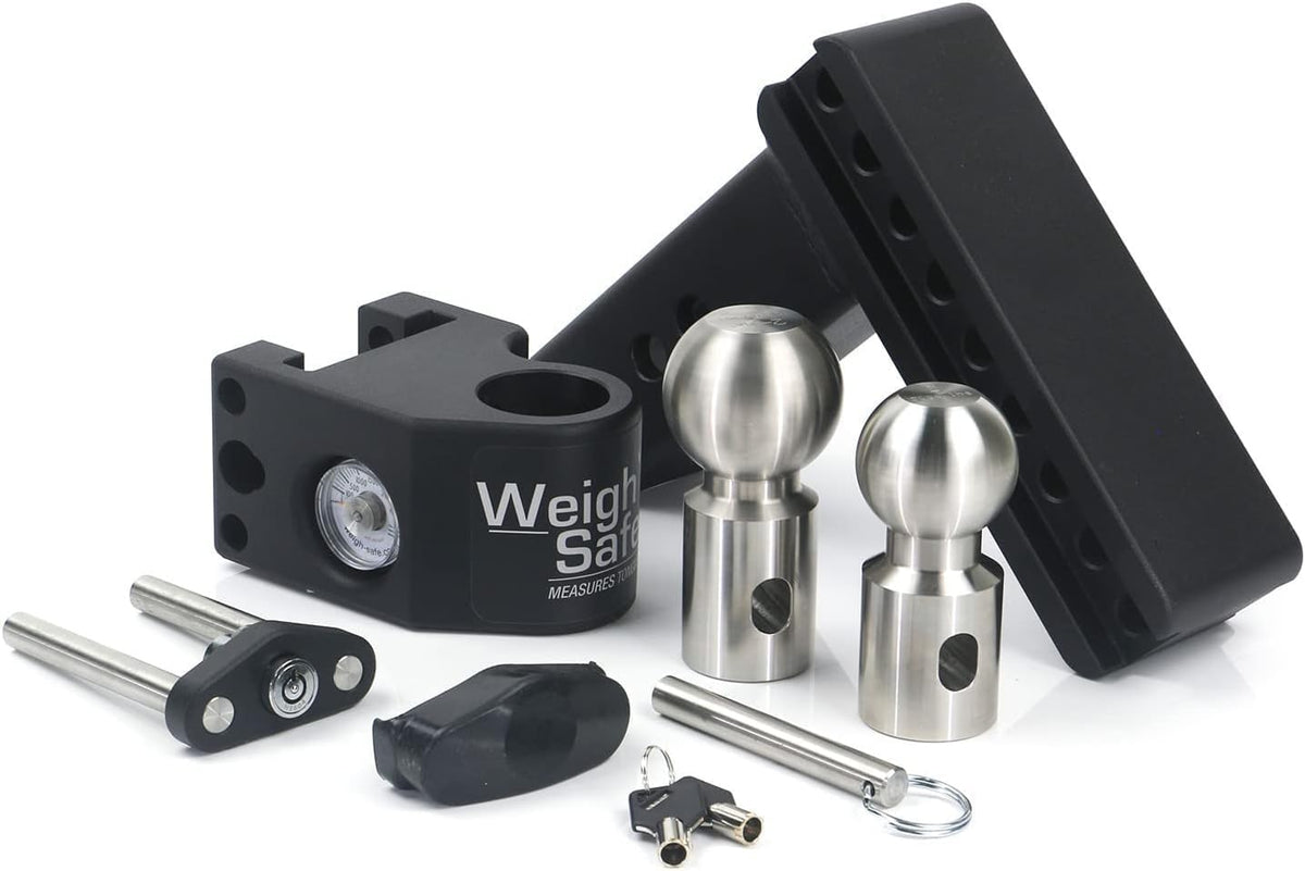 WEIGH SAFE SWS6-2.5 Weigh Safe Trailer Hitch Ball Mount, 6" Drop, 2.5" Receiver, Weight Scale