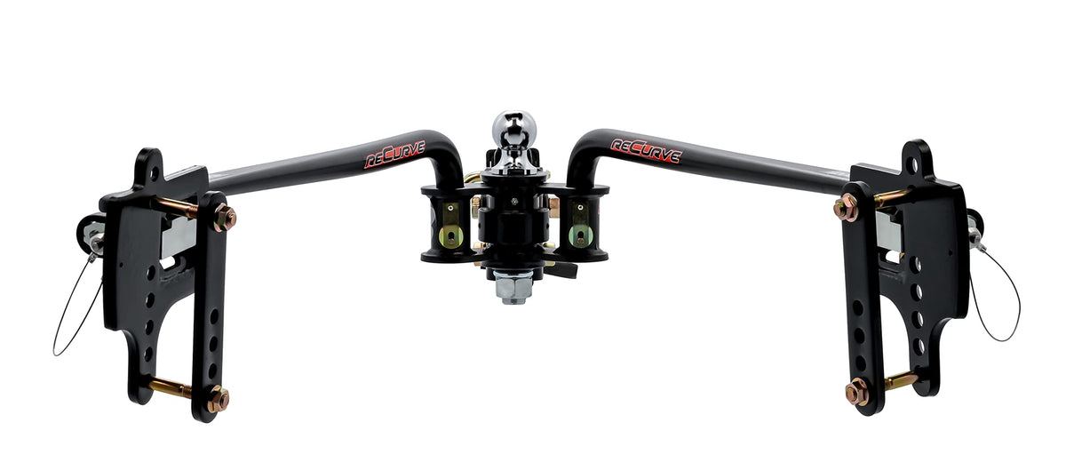 CAMCO 48770 Camco Eaz-Lift ReCurve R3 400lb Camper/RV Weight Distribution Hitch - Features Adjustable Sway Control & Includes 2" Hitch Ball w/6,000lb Max Rating - 600lb Max Tongue Weight Rating (48770)