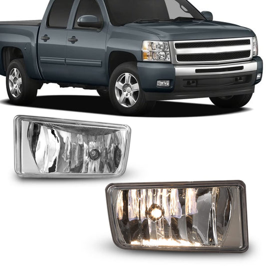 WINJET CFWJ-0156-C Winjet Driving Fog Lights OEM Series for [2007 2008 2009 2010 2011 2012 2013 2014 Silverado] [2007-2014 Suburban/Tahoe GMC Sierra/Yukon] [2007-2013 Avalanche] Fog Lamps Clear Lens