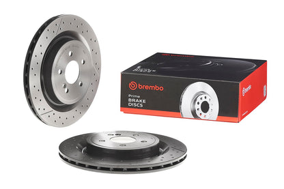 BREMBO 09B78811C02 Brembo 09.B788.11 UV Coated Pillar Vented drilled + Slotted Rear Brake Rotor MERCEDES-BENZ OE# A1724230112
