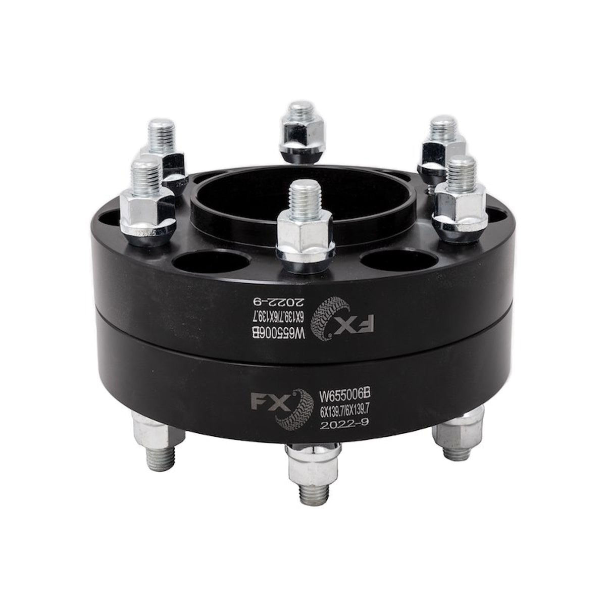 TRAILFX W655006HC Trailfx Wheel Spacer W655006HC, 6 x 5.50 Inch Bolt Pattern, 1.25 Inch Thickness, Wheel Stud Mount, 93.1 Millimeter Hub Size, Black, Aluminum, Set of 2, Hub Centric; Fits 2021-2025 Ford Bronco