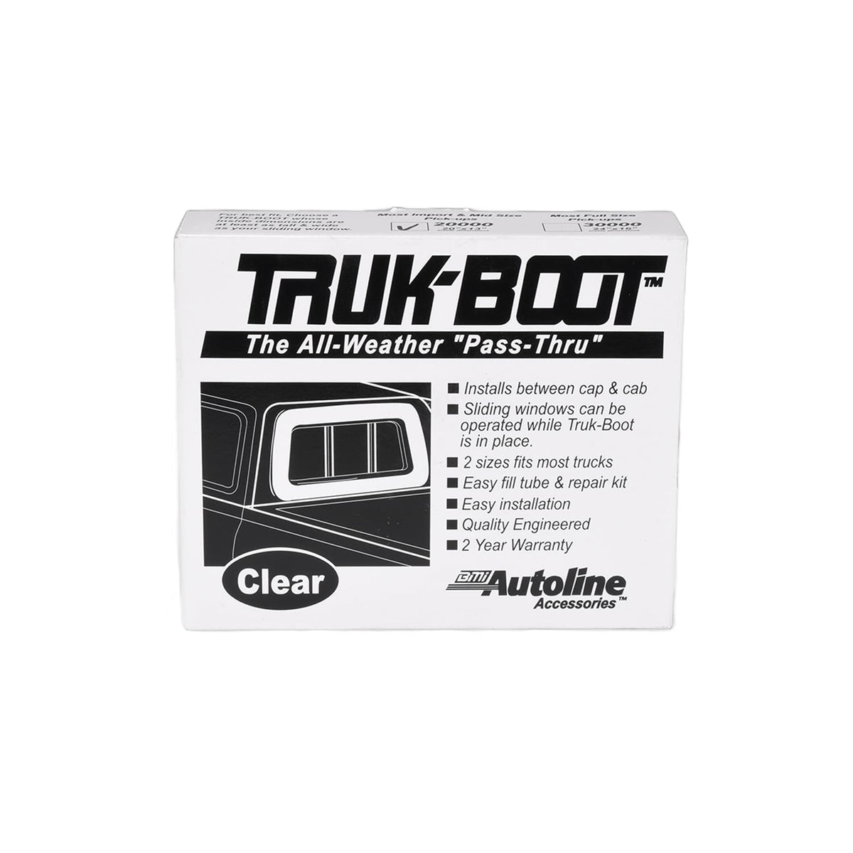 TRAILFX 20000 TrailFX 20000 Inflatable Camper to Rear Window Seal Truck Boot Clear PVC Truck Boot 20 x 13 Inch Fills Cab to Camper Gaps Up to 3 Inches