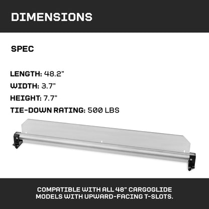 CARGOGLIDE C0064-2DIV48-ALM Double Cross Bar & Tray Divider Kit for 48" CargoGlide 2.0 | Includes 2 Tray Dividers, 2 Cross Bars, 2 Footer Kits & 2 Hardware Kits | for Full-Size Truck Only