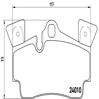 BREMBO P85088 Brembo P85088 Low-Met Rear Disc Brake Pad Set AUDI/PORSCHE OE# 95535293950
