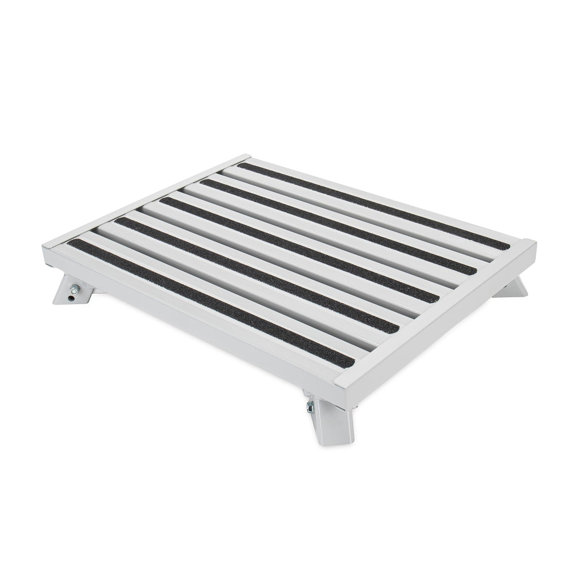 CAMCO 43677 Camco 43677 Fixed Height 19" x 14.5" Aluminum Platform Foldable Step Stool with Non-Slip Secure Rubber Feet and 1000 Pound Capacity