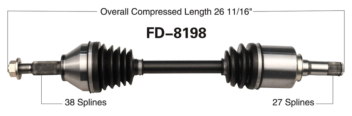 TRAKMOTIVE FD-8198 Trakmotive FD-8198 NEW CV AXLE
