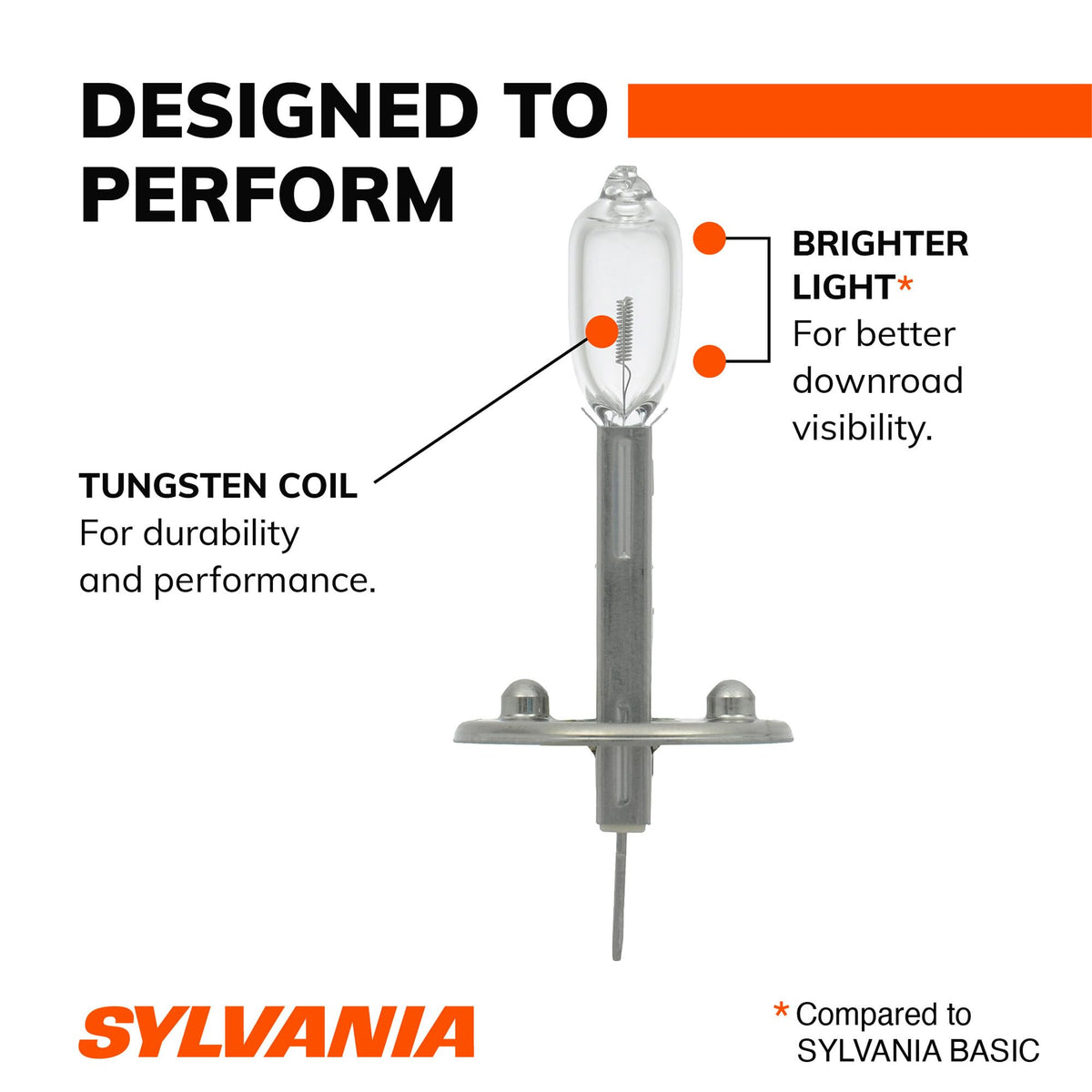 SYLVANIA H1XV.BP SYLVANIA H1 XtraVision Halogen Headlight Bulb, High or Low Beam, 1 Bulb