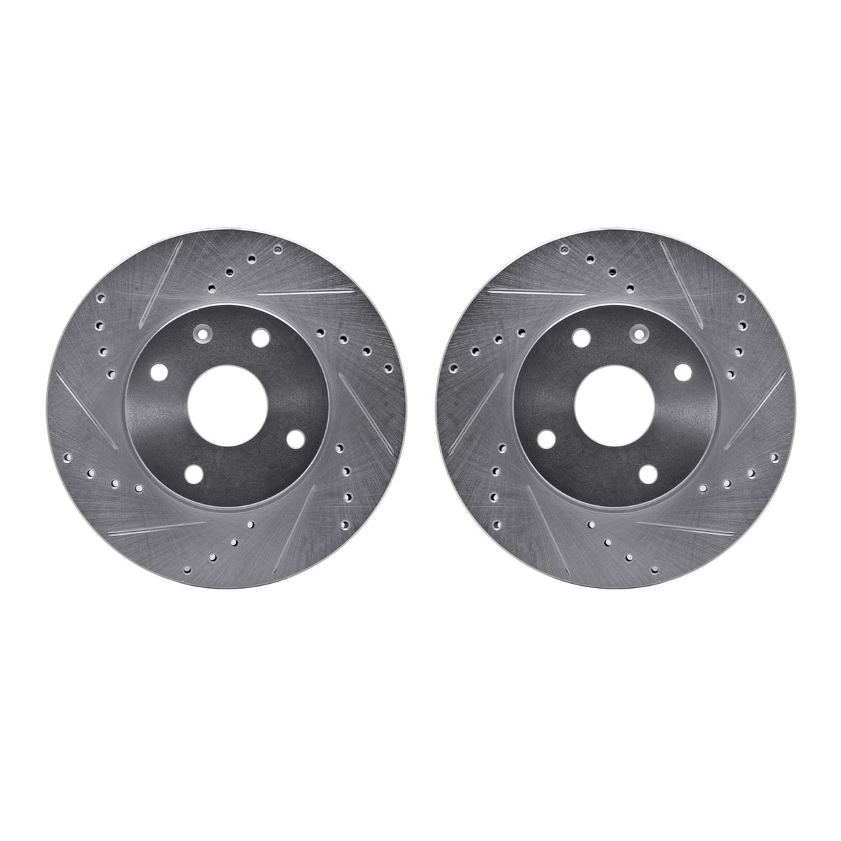 Dynamic Friction 7002-02022 BRAKE ROTOR DRILLED AND SLOTTED SILVER