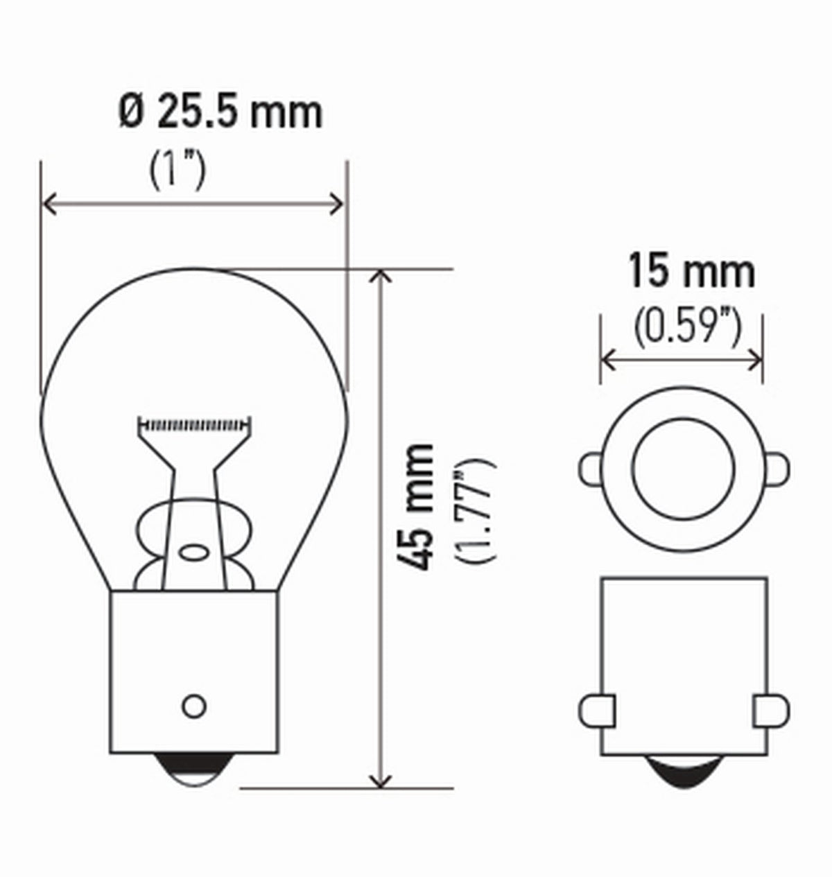 Hella 7506ATB BULB 12V 21W BA15S S8 AMBER (2