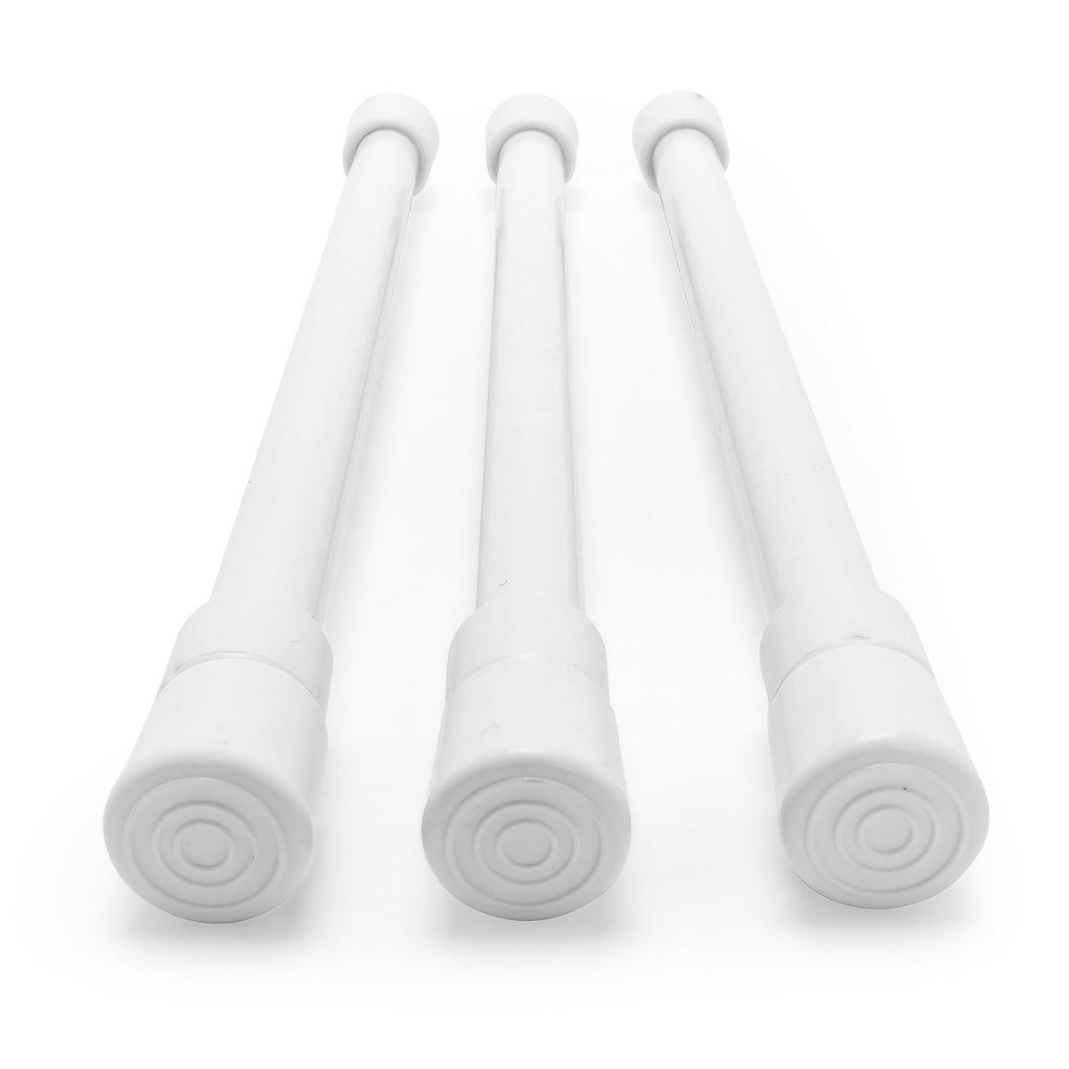 CAMCO 44063 Camco 17" RV Refrigerator Bar - Holds Food and Drinks in Place During Travel and Helps Stop Messy Spills - Spring Loaded and Extends 10-inches to 17-inches - 3 Pack -White (44063)