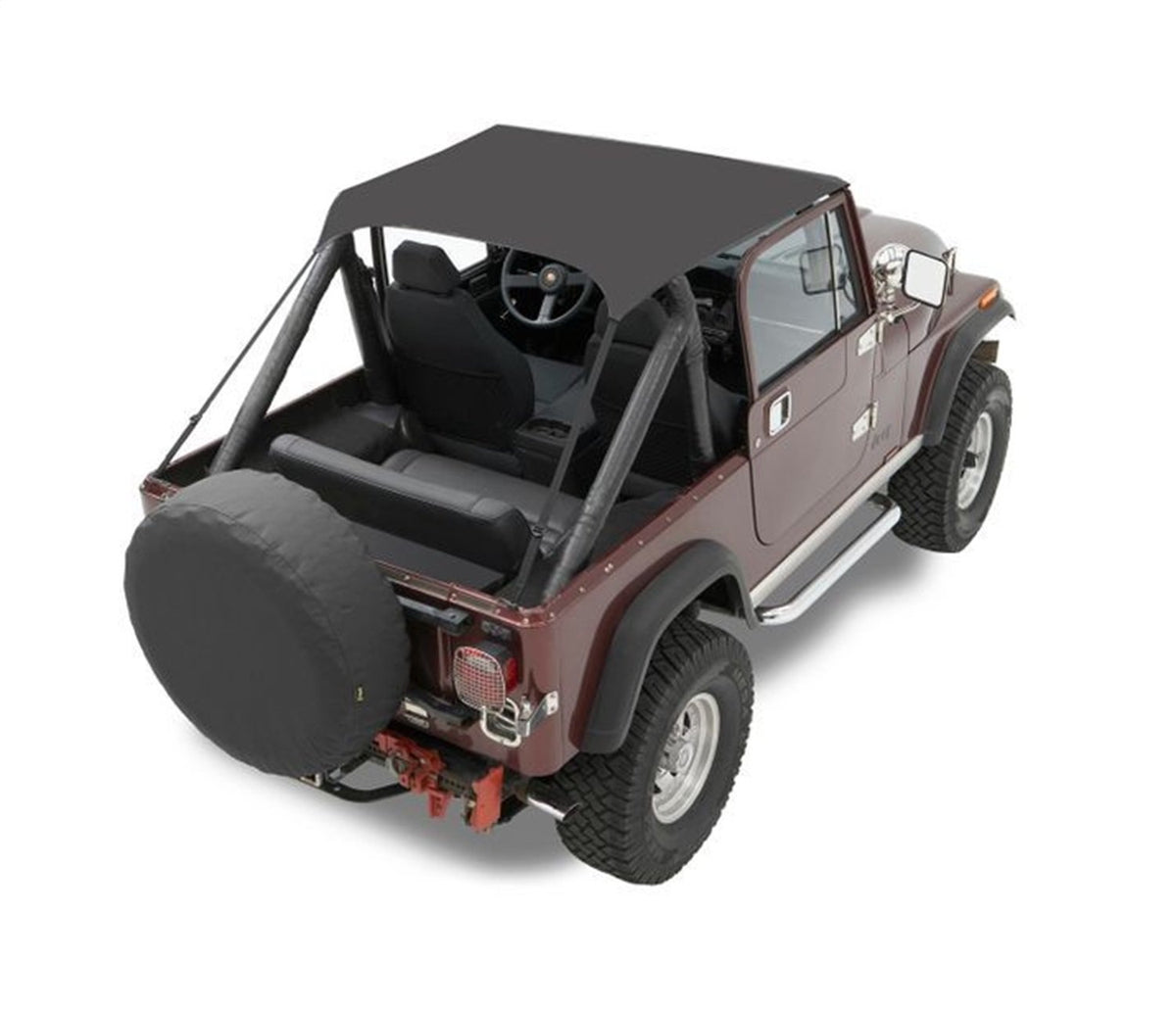 BESTOP 52508-01 Bestop Traditional Bikini Black Crush 5250801 for Jeep CJ7/CJ8/YJ 1976-1991