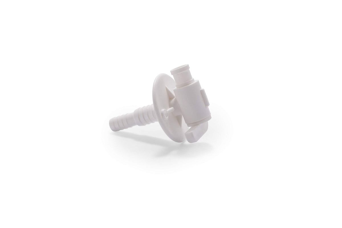 CAMCO 22223 Camco RV Water Tank Drain Valve | Features a Durable Plastic Construction, Comes with a Flange, and is Used with 3/4-Inch or 1/2-Inch Vinyl Tubing (22223)