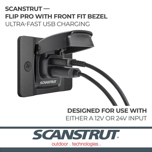 SCANSTRUT SC-USB-F2 Scanstrut SC-USB-F2 FLIP PRO FAST CHARGE DUAL USB SOCKE