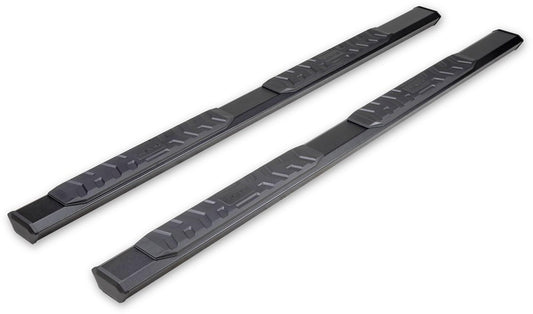 TRAILFX AL4025B TrailFX Nerf Bar AL4025B, 4-1/2 Inch Hexagonal Straight, with Step Pads, Rocker Panel Mount, Powder Coated, Black, Aluminum, with Plastic End Caps/Bracket Covers, Fits 2024-2025 Ford Ranger