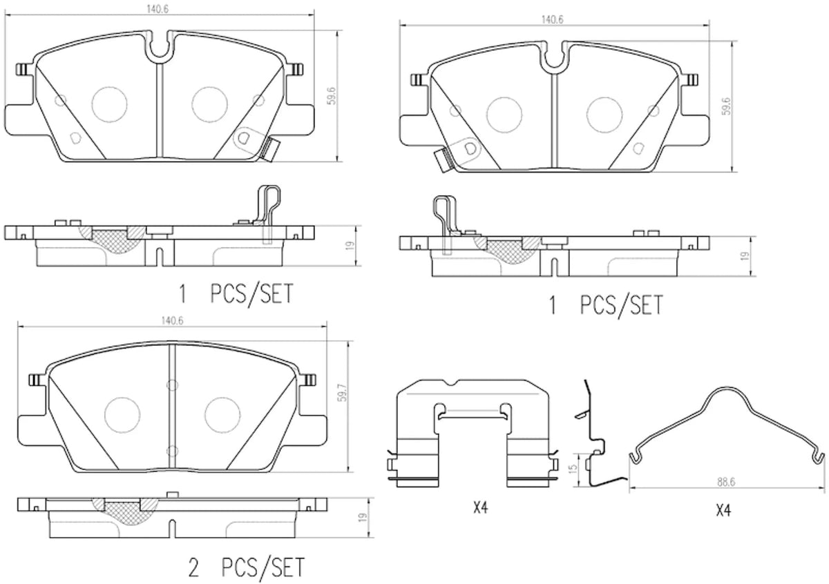 BREMBO P10082 Brembo P10082 BRAKE PAD