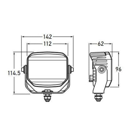 Hella 996488501 WORK LAMP NA 0GR MD12-24 DT RL190TP 1GA