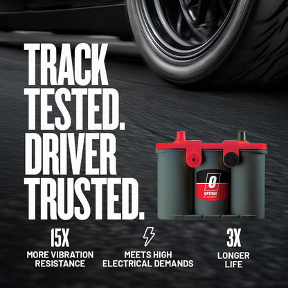 Optima 8004-003 OPTIMA Batteries High Performance 34/78 RedTop Sealed AGM Car, Truck, and SUV Starting Battery, 800 CCA, Dual SAE and GM Terminals, Maintenance Free, Versitile Mounting
