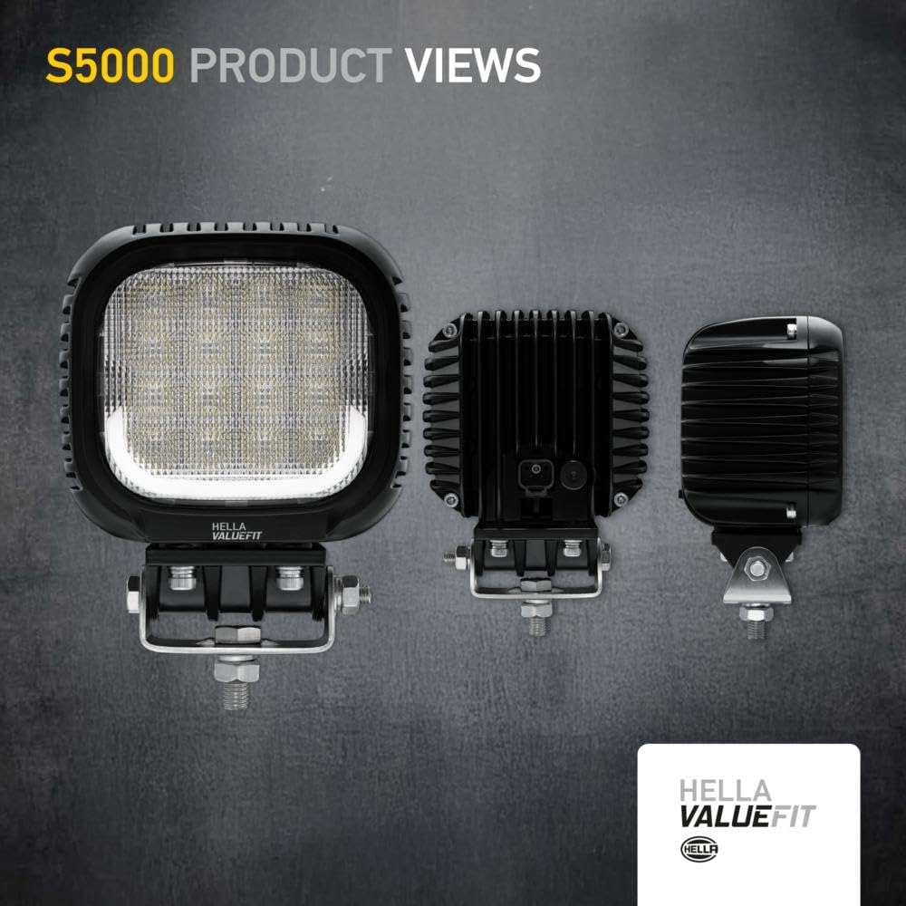 HELLA 357109221 HELLA 1GA 357 109-221 LED-Worklight S5000 2.0-12/24V - 5000lm - mounting - Bracket system - Short distance lighting - Quantity: 1
