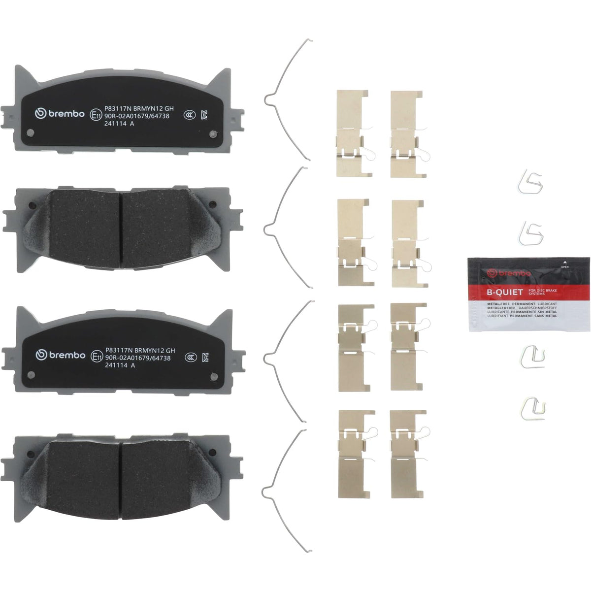 BREMBO P83117N Brembo P83117N Premium Ceramic Front Disc Brake Pad Set LEXUS/TOYOTA/TOYOTA (GAC) OE# 0446506070