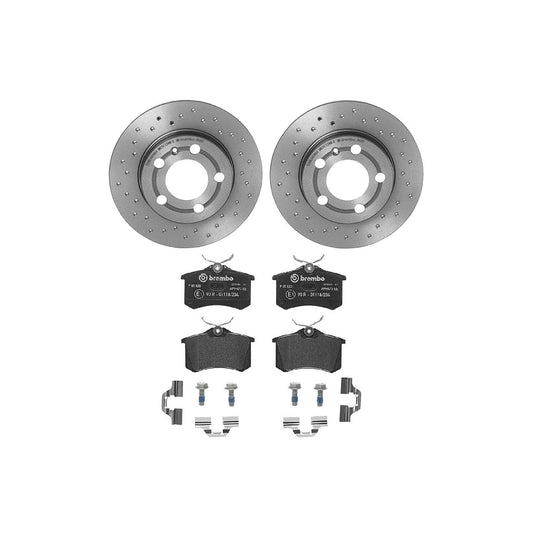 BREMBO KTX4056 Brembo KT Series Premium Brake Kit (KTX4056) for Audi TT Quattro 2000-2005 | High-Performance Brake Pads & Rotors | Direct OE Replacement