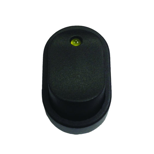 WIRTHCO 20554 WirthCo Battery Doctor Oval LED Illuminated Rocker Switch, Two-Position On/Off, Amber LED, 16 Amp 12 Volt, 1/2 Inch Mounting Hole (20554)