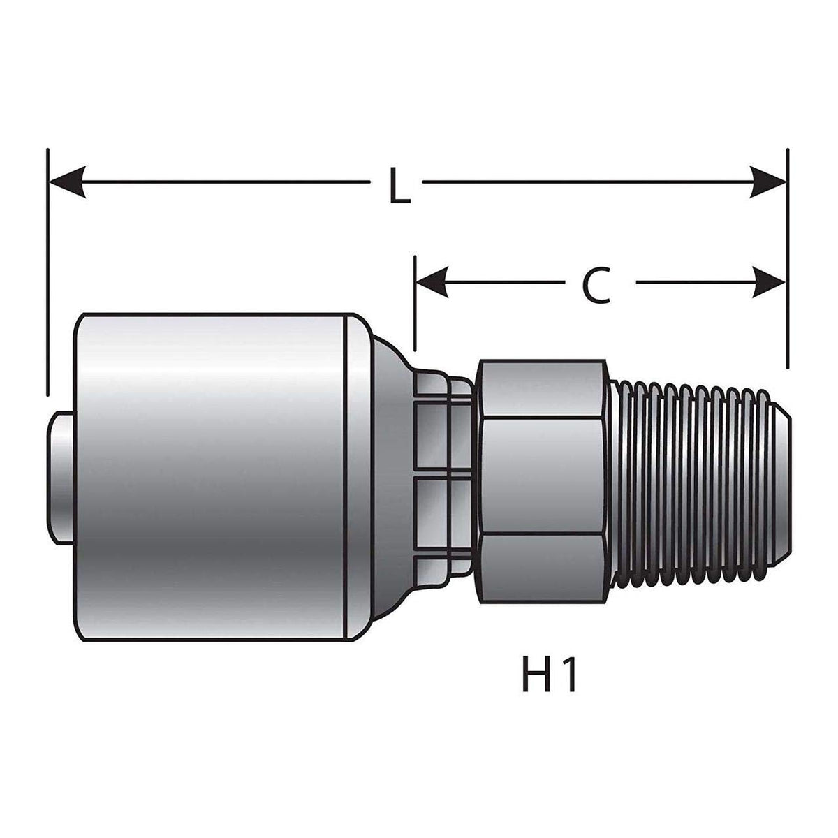 Gates G25100-1208 HYDRAULIC COUPLING-MEGACRIMP