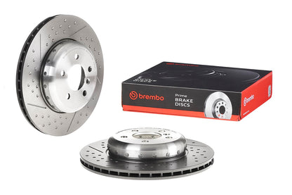 BREMBO 09C39513C02 Brembo 09.C395.13 Composite two piece UV Coated vented drilled + Slotted Rear Brake Rotor BMW/BMW (BRILLIANCE) OE# 34206797600