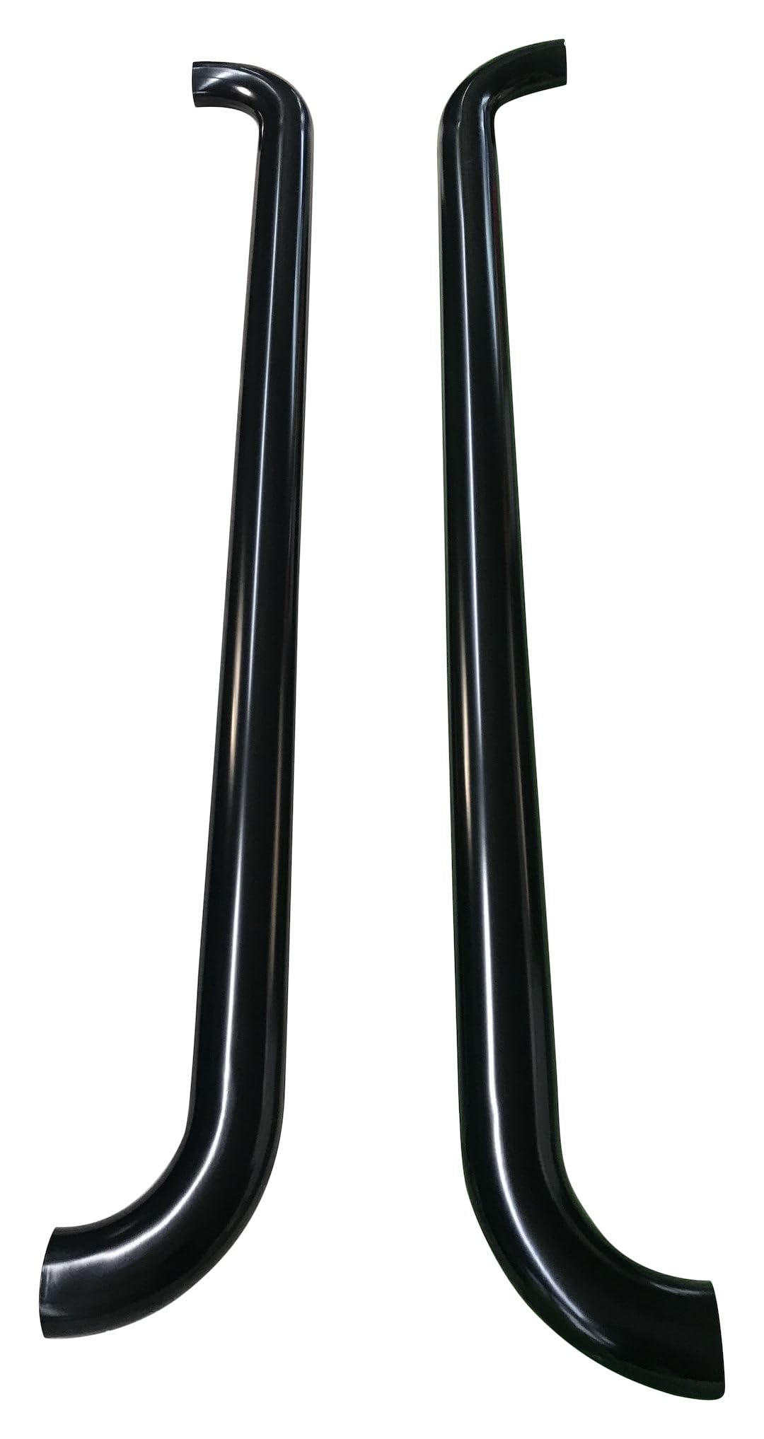 TRAILFX A1015B TrailFX Truck Step Bar Fits 2019-2023 Ford Ranger TFX 4 Inch Oval Tube Side Steps Titanium Black Steel Curved Ends with Step Pads Rocker Panel Mount 300 Pound Capacity TrailFX A1015B
