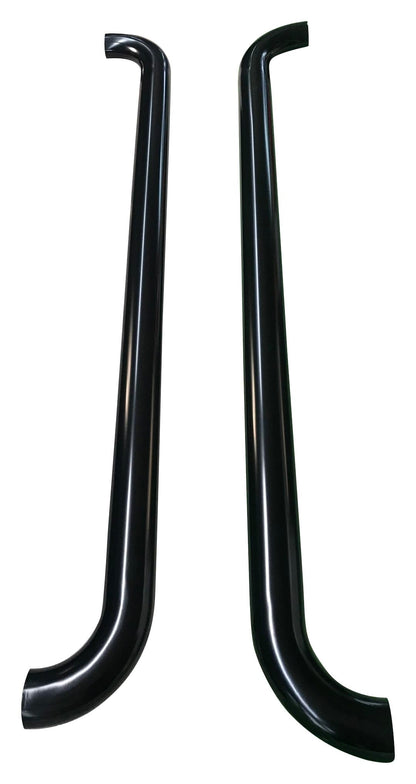 TRAILFX A1014B TrailFX Nerf Bars Fits Ford Ranger SuperCab 2019-2023 Titanium Black Steel Side Steps Curved Ends Rocker Panel Mount 4 Inch Oval Running Board Pair TrailFX A1014B