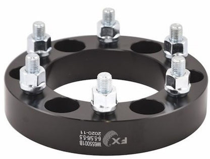 TRAILFX W655001N Trailfx FX Wheels W655001N Wheel Spacer Set of 2 – 1.25 Inch Thickness, 6x139.7 mm (6x5.50 in) Bolt Pattern, 108 mm Hub Size, Black Anodized 6061-T6 Aluminum with 12 Lug Bolts and Nuts