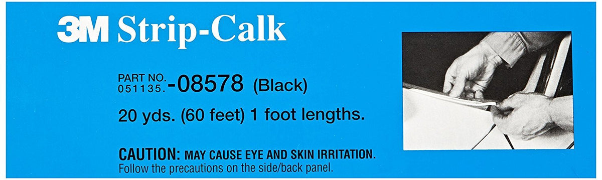 3M 08578 3M Strip Calk, 08578, 1 ft Strips, Black, Soft Butyl Rubber