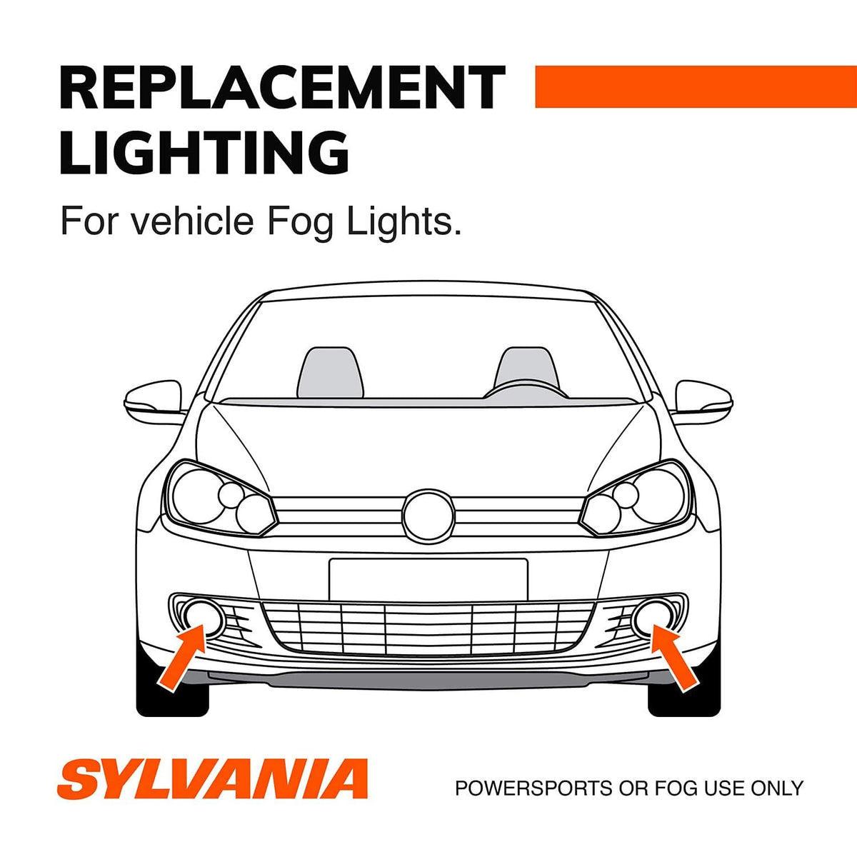 SYLVANIA 9006SL.BX2 Sylvania 9006 LED Powersport Headlight Bulbs for Off-Road Use or Fog Lights - 2 Pack