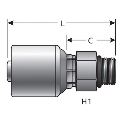 Gates G25120-0405 HYDRAULIC COUPLING-MEGACRIMP
