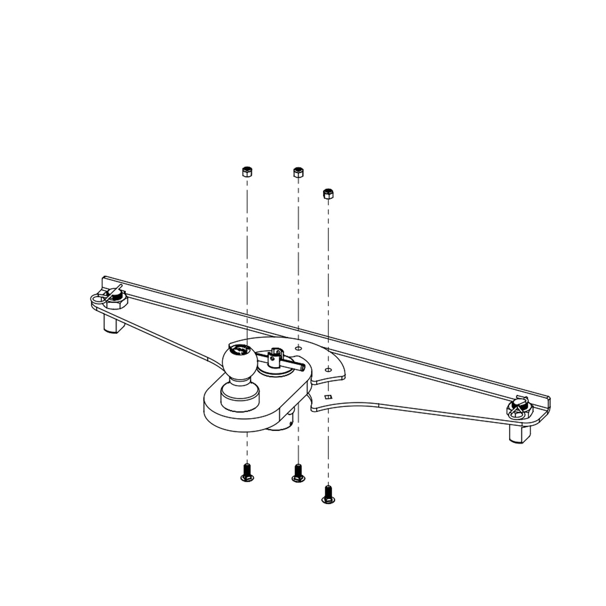 GEN-Y HITCH GH-21001 GEN-Y Hitch GH-21001 GoosePuck 5" Offset Ball-Puck Mount for Ford 2017 to Current 25K Towing (with STD Ball Assy and 101177)
