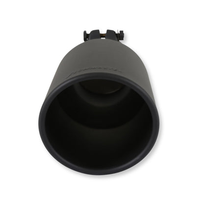 FLOWMASTER 15406B Flowmaster 15406B Exhaust Tip 4.5 Inch Angle Cut Black Ceramic Coated 304 Stainless Steel Fits 3 Inch Tubing 11 Inch Long - Clamp On - Sold Individually