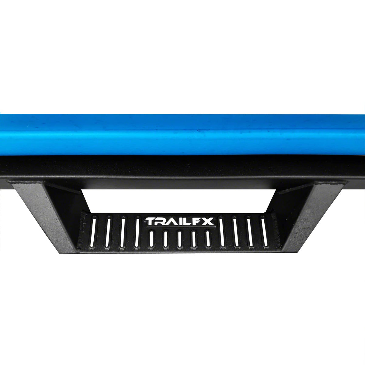 TRAILFX DHS022B NERF BAR Round 3 Hoop Style with Drop Down Steps Square Straight Powder Coated Matte BL