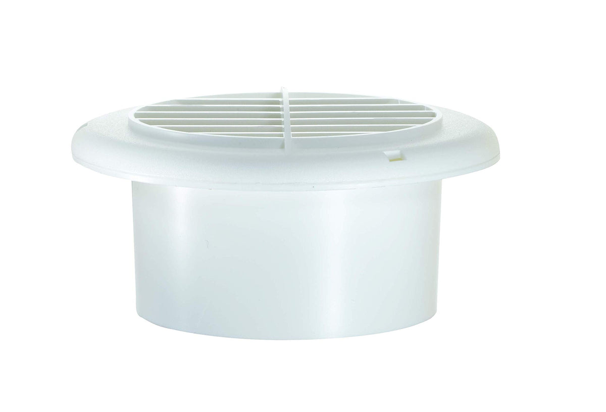 RV DESIGNER H820 RV Designer H820, 4" Provent Dampered Vent Register, Furnace/AC Vent, White