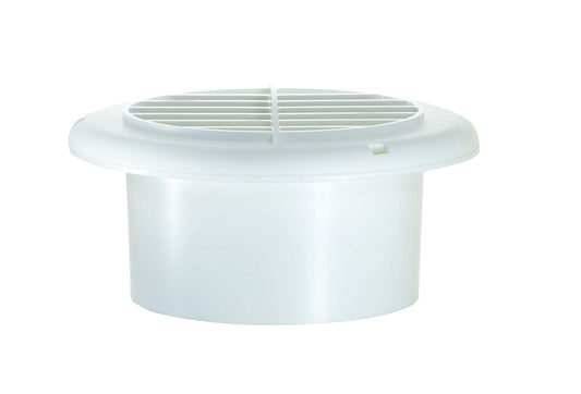 RV DESIGNER H820 RV Designer H820, 4" Provent Dampered Vent Register, Furnace/AC Vent, White