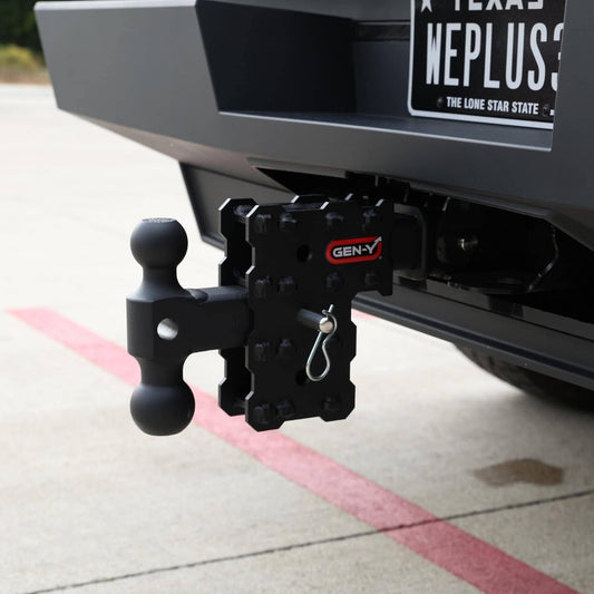 GEN-Y HITCH GH-2613X GEN-Y Hitch GH-2613X Phantom-X 2" Solid Shank - 4.5" Drop - 1K TW - 10K Hitch - Dual Ball Mount (GH-031)