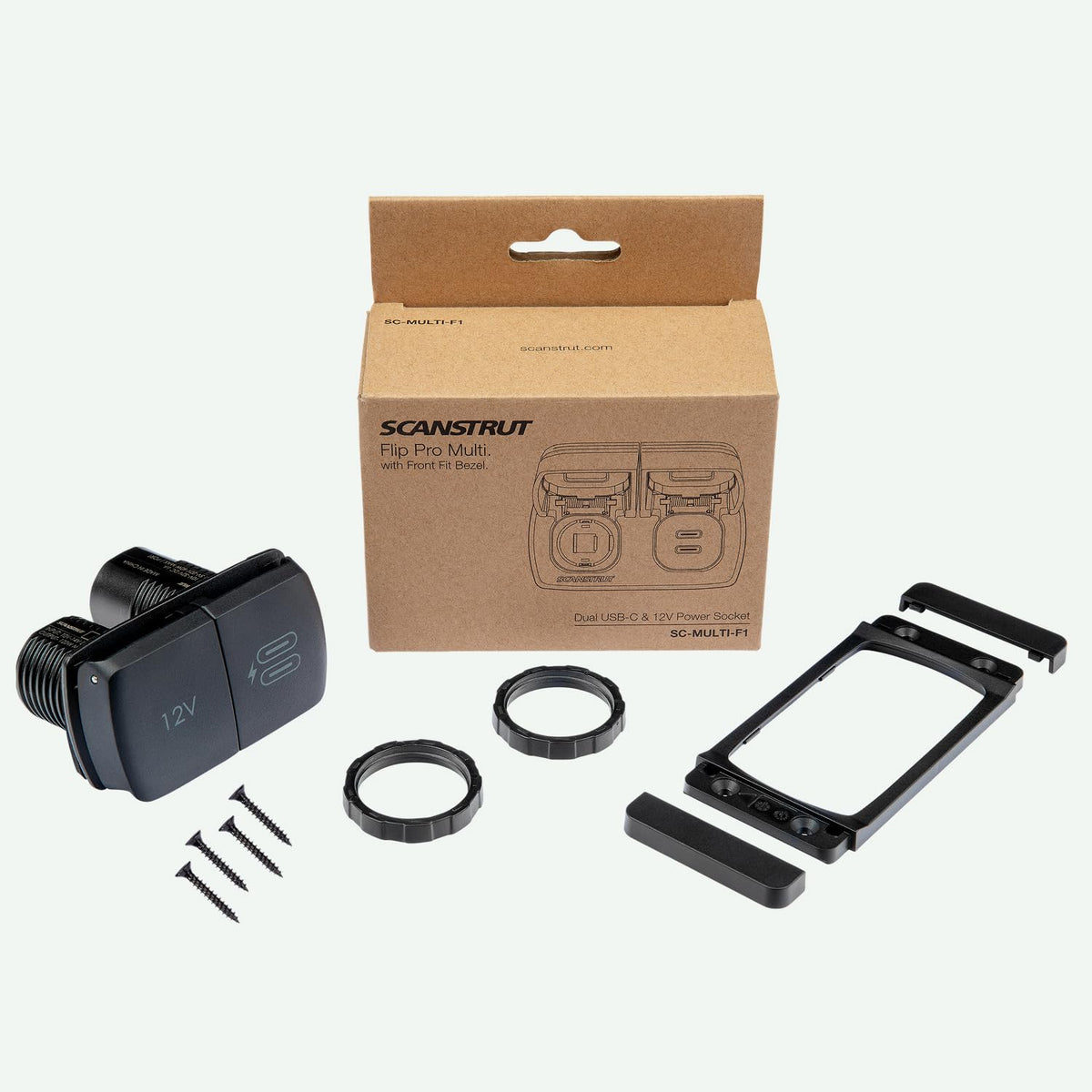 SCANSTRUT SC-MULTI-F1 Scanstrut SC-Multi-F1 Flip Pro Multi - Dual USB-C with 12V Power Socket
