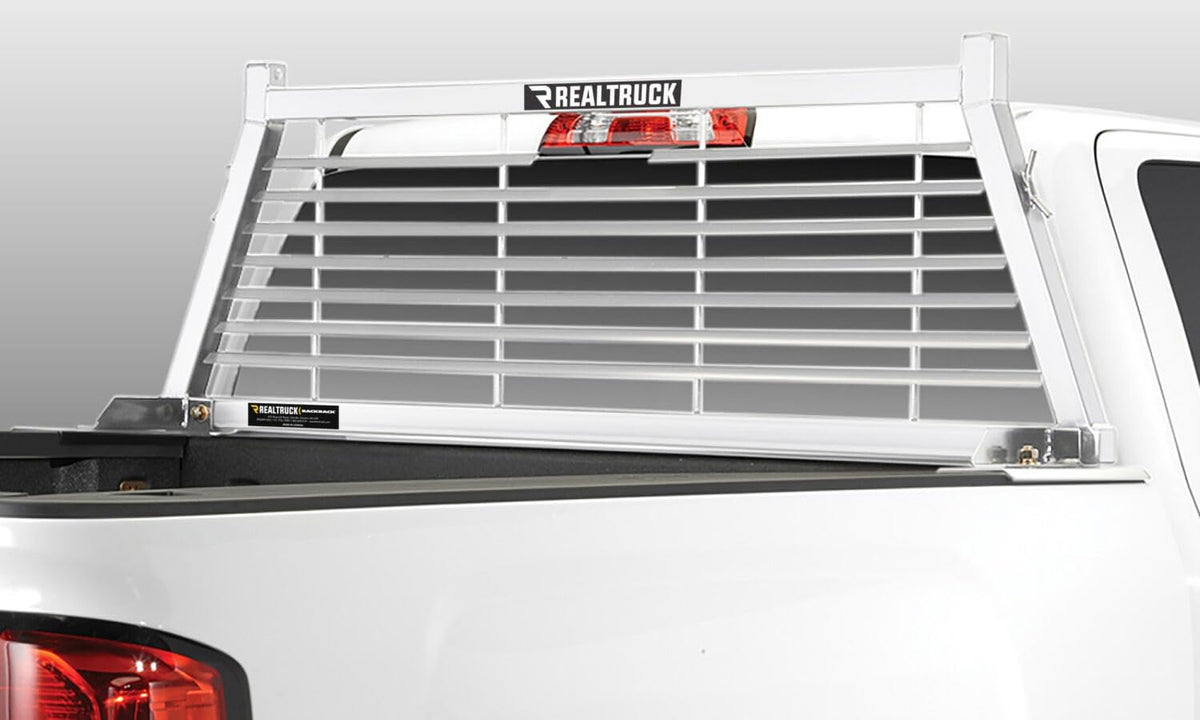 BACKRACK 12800W RealTruck BACKRACK Safety Rack Frame Only, White | 12800W | Fits 2017-2020 Ford F-250/F-350/F-450 Super Duty; 2002-2025 Dodge RAM 1500/2500/3500; 2017-2020 Ford F-250/F-350/F-450 & Others