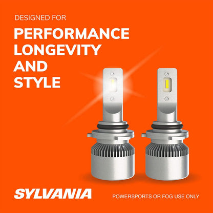 SYLVANIA 9006SL.BX2 Sylvania 9006 LED Powersport Headlight Bulbs for Off-Road Use or Fog Lights - 2 Pack