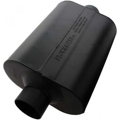 FLOWMASTER 953045 Flowmaster 953045 Super 40 Muffler - 3.00 Center In and 3.00 Center Out - Aggressive Sound