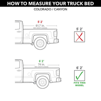 RETRAX T-80453 RealTruck Retrax RetraxPRO XR Retractable Truck Bed Tonneau Cover | T-80453 | Fits 2015 - 2022 Chevy/GMC Colorado/Canyon 6' 2" Bed (74")