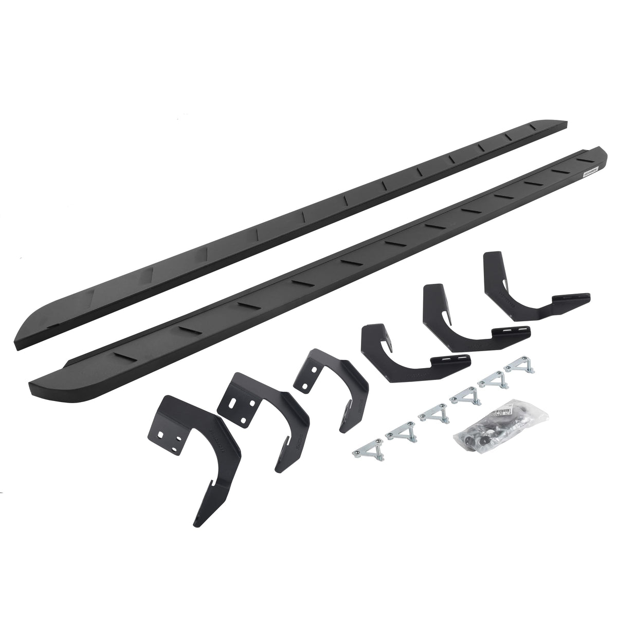 GO RHINO 63420687SPC Go Rhino RB10 Slim Running Boards & Brackets | Galvanized Steel, Textured Black | 63420687SPC | Fits 2015-2023 Ram 1500 Classic Crew Cab Classic Body Style & Others (See Description)
