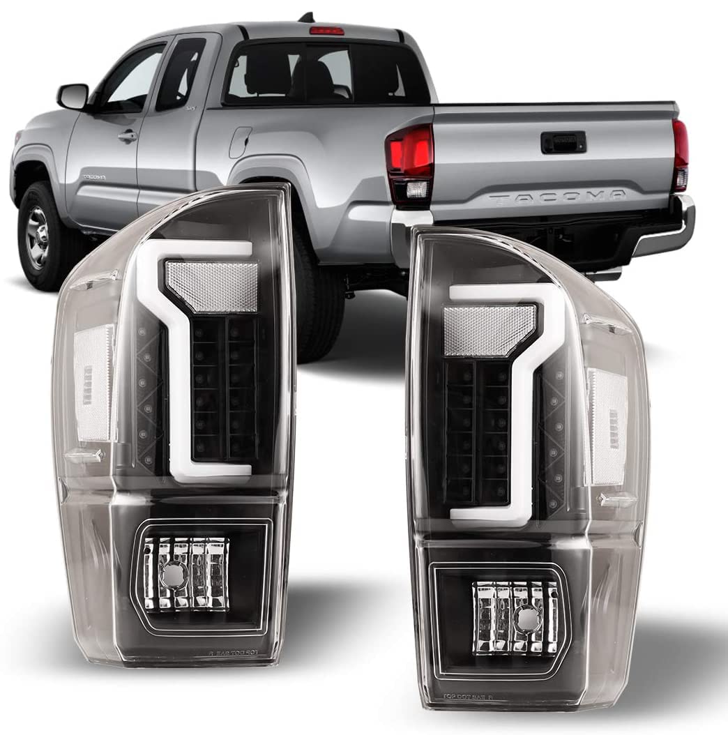 WINJET CTWJ-0466E-BC Winjet LED Tail Light Assembly for [2016 2017 2018 2019 2020 2021 2022 2023 Toyota Tacoma] LED Glow Bar Running Tail Lights Rear Light,1 PAIR,Driver and Dassenger Sides