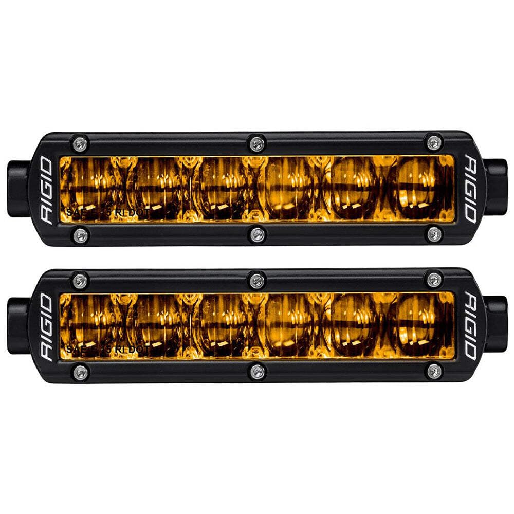 Rigid Industries 906704 RIGID INDUSTRIES SR-Series DOT/SAE J583 6 Inch Selective Yellow LED Fog Light Pair For Auto